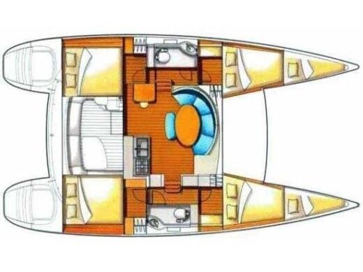 Catamaran LAGOON 380 S2 Boat design plan