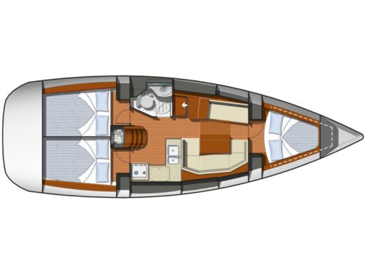 Sailboat JEANNEAU SUN ODYSSEY 36I boat plan