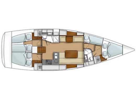 Sailboat Hanse Hanse 430 boat plan