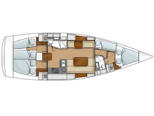 Sailboat Hanse Hanse 430 Boat layout