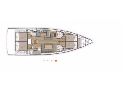 Sailboat  Oceanis 51.1 Boat layout