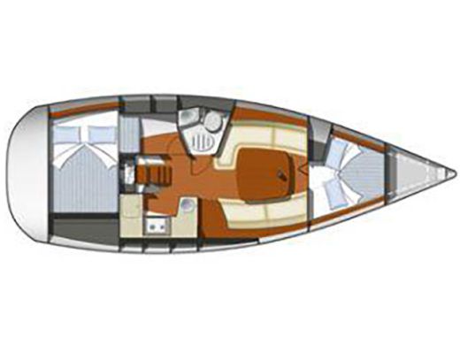 Sailboat Jeanneau Sun Odyssey 32i Boat layout