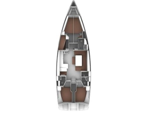 Sailboat BAVARIA CRUISER 51 Boot Grundriss