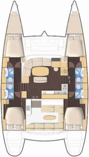 Catamaran LAGOON 440 boat plan