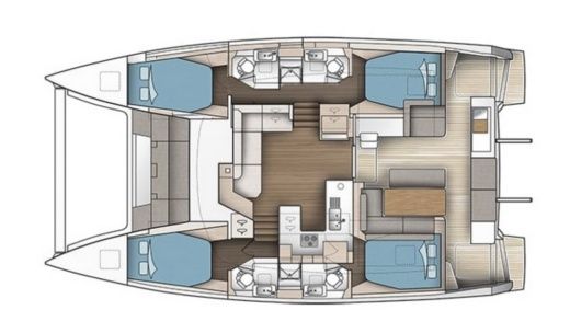 Catamaran Fountaine Pajot Astréa 42 boat plan