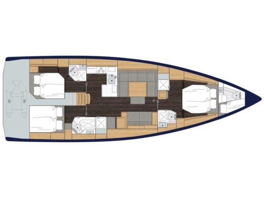 Sailboat BAVARIA C50 Style Planimetria della barca