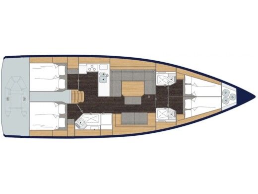 Sailboat Bavaria C45 Σχέδιο κάτοψης σκάφους