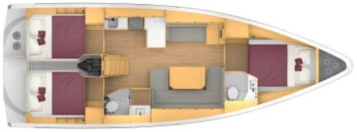Sailboat Bavaria Bavaria C42 boat plan