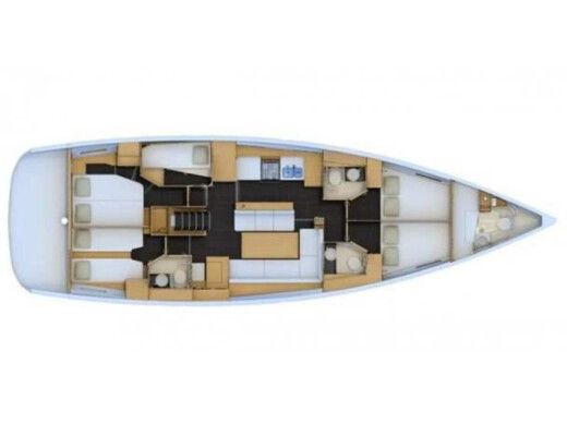 Sailboat JEANNEAU 54 boat plan