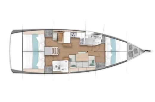 Sailboat Jeanneau Sun Odyssey 440 Plan du bateau