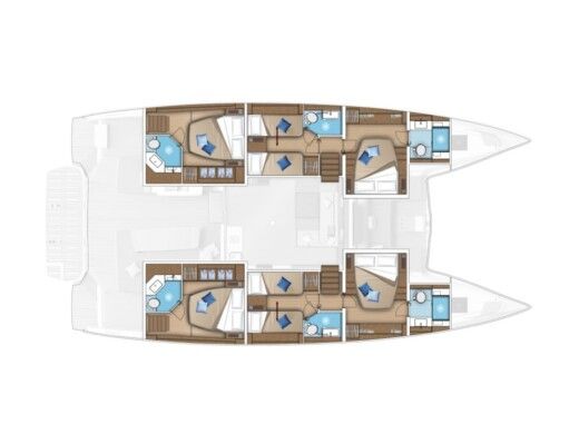 Catamaran  Lagoon 55 Planta da embarcação