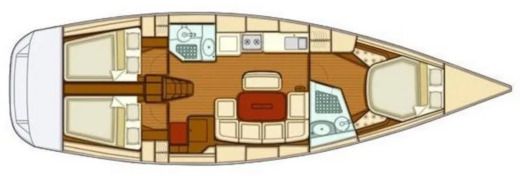 Sailboat Del Pardo Grand Soleil 43 Plan du bateau