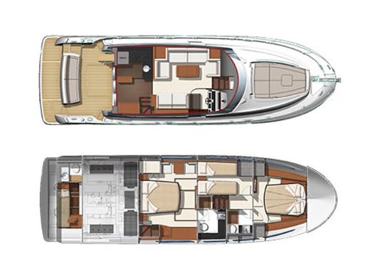 Motor Yacht Prestige Yachts Prestige 500 Fly boat plan