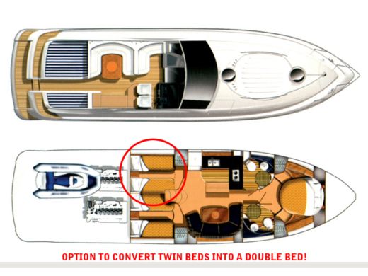 Motor Yacht  Fairline Targa 52 GT Plan du bateau