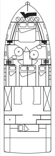 Motorboat  Eminence X6 Planimetria della barca