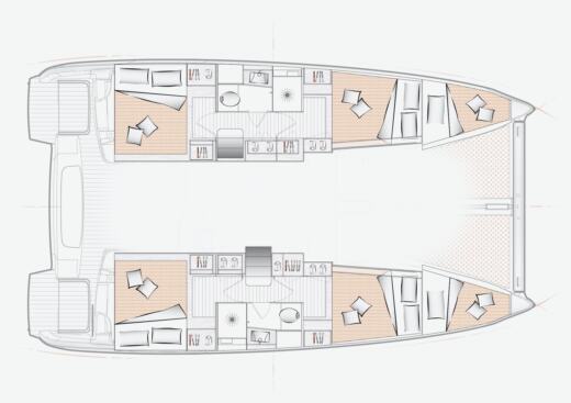Catamaran Excess Excess 11 Boot Grundriss