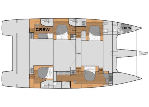 Catamaran  Alegria 67 boat plan