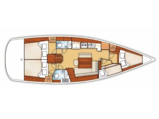 Sailboat Beneteau Oceanis 43 Boat layout