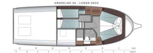 Motorboat Greenline 39 Boot Grundriss