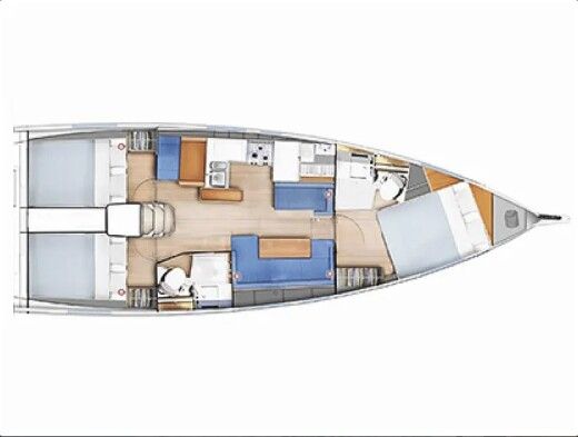 Sailboat  Sun Odyssey 410 boat plan