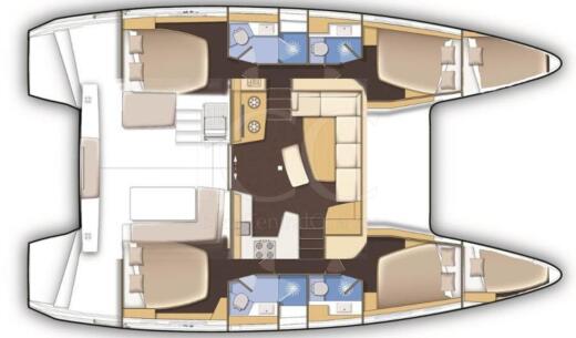 Catamaran Lagoon Lagoon 42 Boat layout