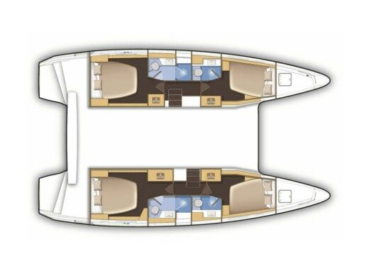 Catamaran  Lagoon 42 A/C & GEN Boat design plan