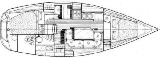 Sailboat Beneteau Oceanis 320 boat plan