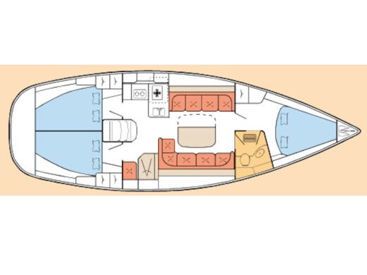 Sailboat BAVARIA 37 boat plan