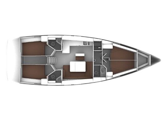 Sailboat BAVARIA CRUISER 46 ''Dafne'' Boot Grundriss