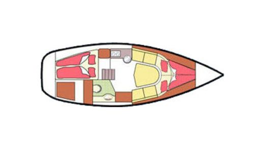 Sailboat Dehler Dehler 28 Top Boat layout