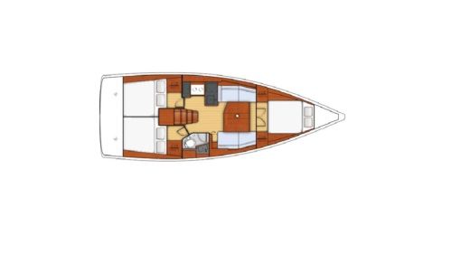 Sailboat  OCEANIS 38.1 Plan du bateau
