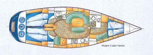 Sailboat X-yachts X-412 boat plan