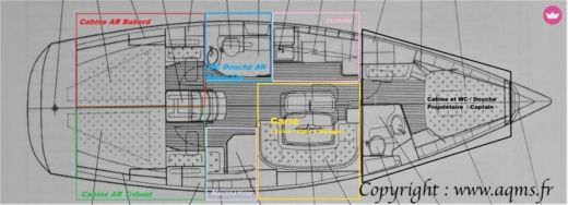 Sailboat ACQUAMARINA-06 BAVARIA 40 Cruiser (refit 2016) Planimetria della barca