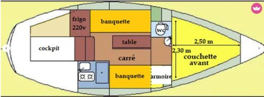 Sailboat Neptune Trident 80 Plan du bateau