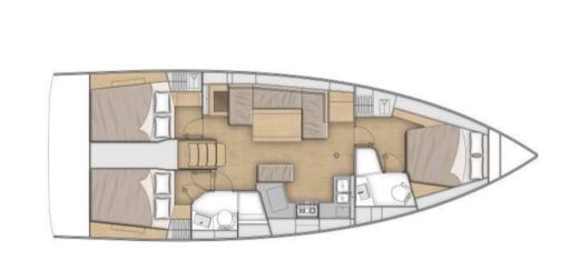 Sailboat Beneteau Oceanis 40 boat plan