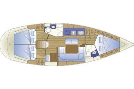 Sailboat Bavaria Cruiser 41 AC Plan du bateau