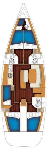 Sailboat Beneteau Cyclades 50.5 Plan du bateau