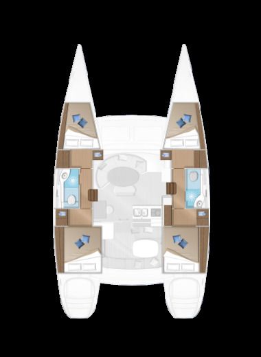 Catamaran Lagoon Lagoon 380 Boat layout