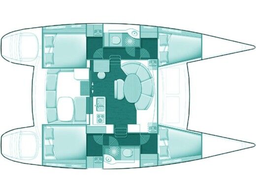 Catamaran LAGOON 380 boat plan