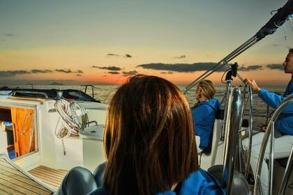 Sail in Santorini's attractions with our Bavaria 44