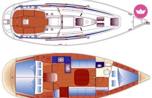 Sailboat Bavaria 36 Cruiser Boat layout