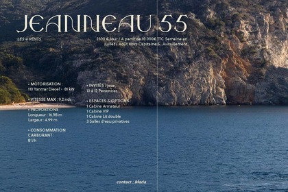 Location Voilier Jeanneau 55 avec équipage Porto-Vecchio