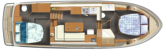 Houseboat Linssen 35 SL AC Boat design plan