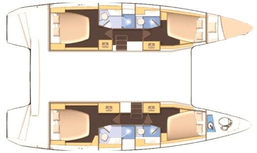 Catamaran Lagoon Lagoon 42 Boat layout