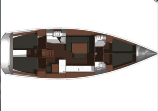 Sailboat Dufour Dufour 445 Grand Large Boat layout