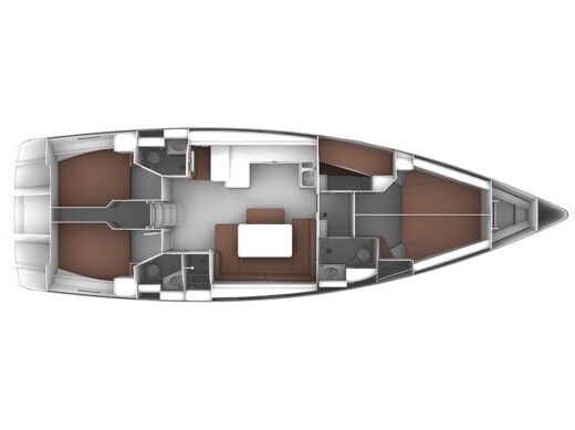 Sailboat BAVARIA CRUISER 51 Planimetria della barca