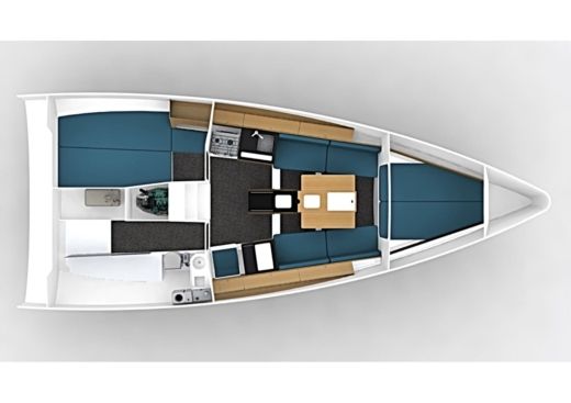 Sailboat Pogo Structures Pogo 30 Plattegrond van de boot