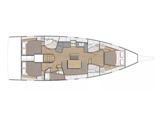 Sailboat  Oceanis 46.1 Plattegrond van de boot