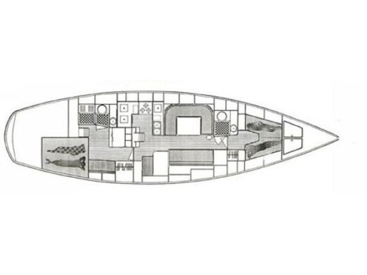 Sailboat Classic Ketch CT47 Boat layout