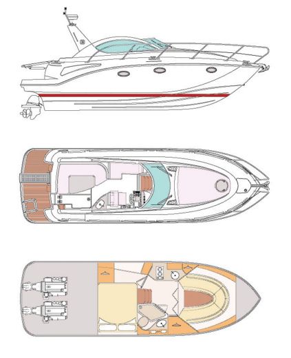 Motorboat Pearlsea Yachts Pearlsea 31 HT Plan du bateau